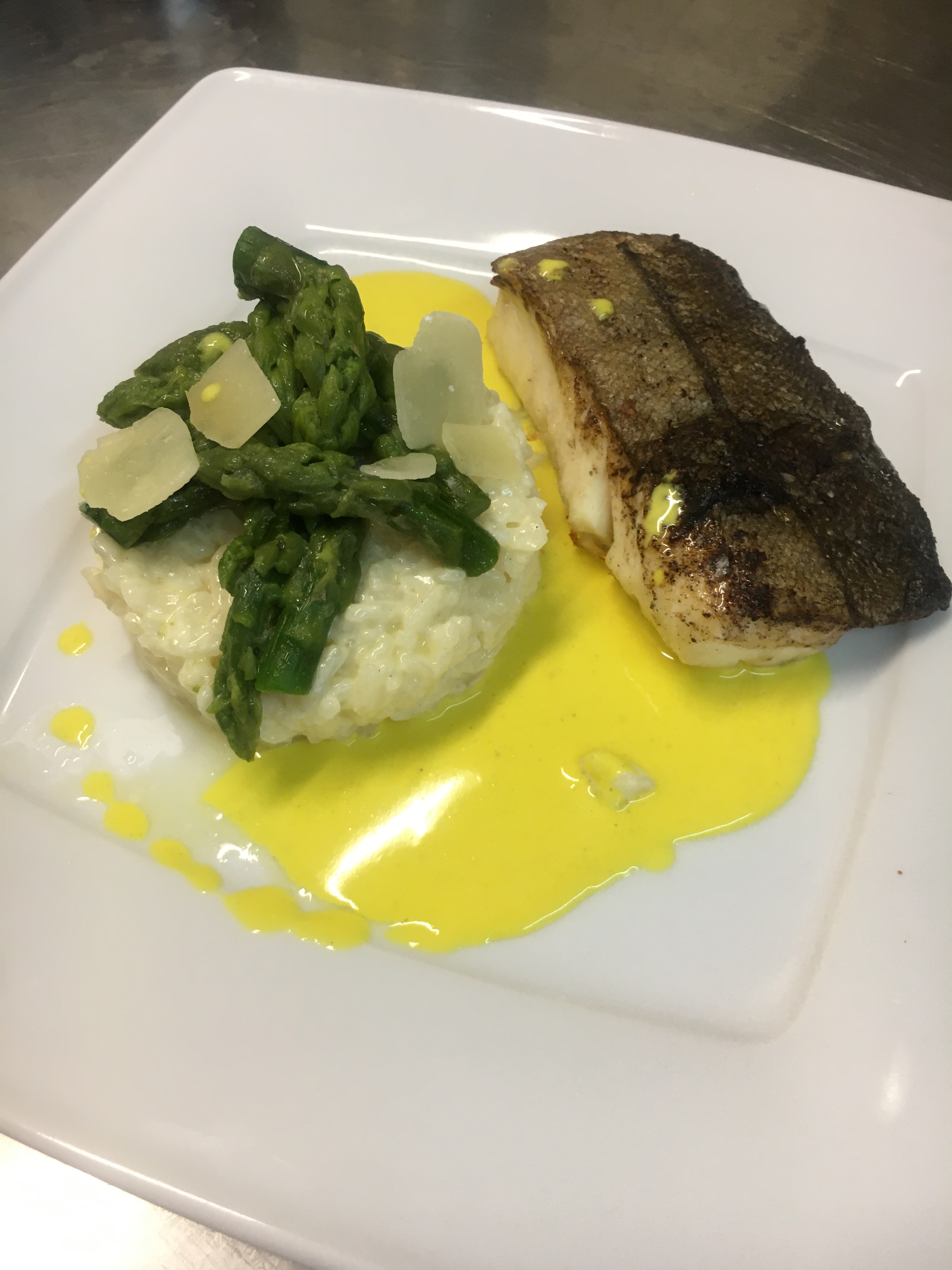 St Valentin Dos d’Eglefin et son risotto aux pointes d’asperges