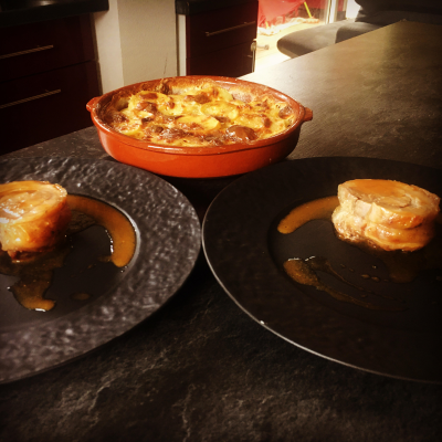 Selle d’agneau rôtie, gratin dauphinois